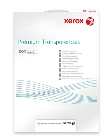 Xerox Transparentní fólie A4 / Fólie do tiskárny / laserový tisk / 50 listů