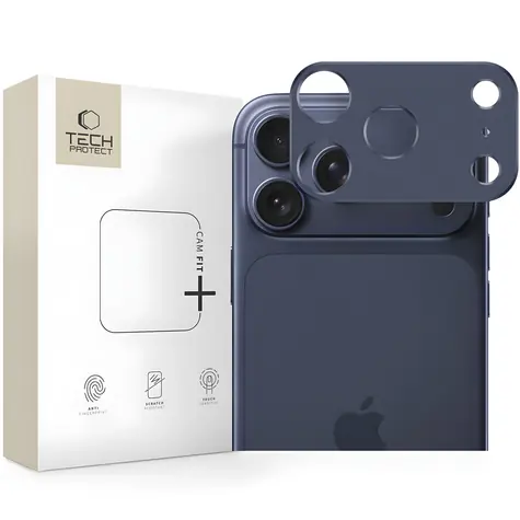 Tech-Protect Camalloy Fit+ tmavě modrá / Kryt fotoaparátu / Apple iPhone 17 Pro Max