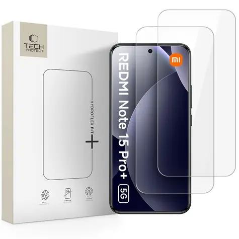 Tech-Protect Hydro Flex+ / Ochranná fólie / pro Xiaomi Redmi Note 15 Pro+ 5G / hydrogelová / 2 ks
