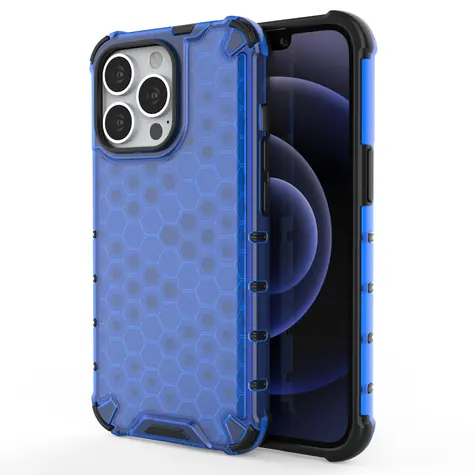 Hurtel Honeycomb modrá / Kryt / Apple iPhone 13 Pro / TPU nárazník