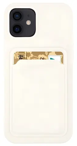 Hurtel Card Case bílá / Pouzdro / Samsung Galaxy S21+ 5G / silikonové / s kapsou na kartu