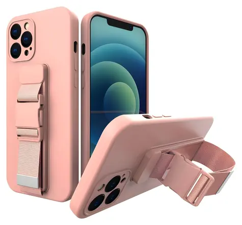 Hurtel Rope Case pro Samsung Galaxy A73 růžová / Kryt / Silikonový / Poutko na krk