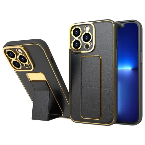 Hurtel Kickstand Case pro Apple iPhone 13 Pro černý / Kryt / Se stojánkem / Odklápěcí
