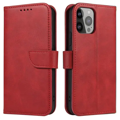 Hurtel Magnet Case Flip pro Samsung Galaxy S23 Ultra červená / Kryt / Flipové pouzdro s magnetem / Peněženka / Stojánek