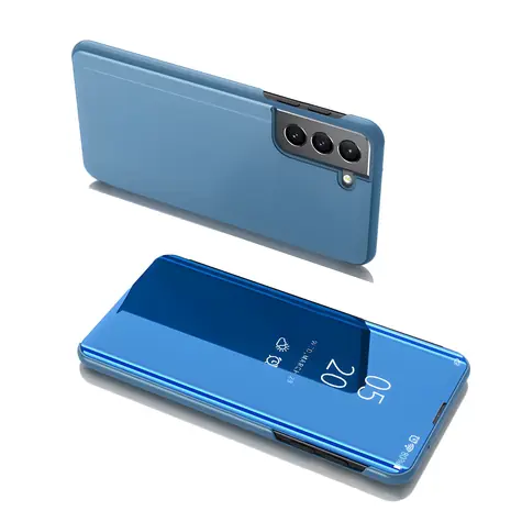 Hurtel Clear View Case pro Samsung Galaxy S22+ modrá / Pouzdro / Flip / Průhledné okénko
