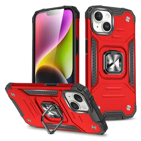 Wozinsky Ring Armor červená / Kryt / Apple iPhone 15 Plus / kroužek na prst