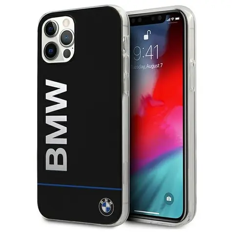 BMW Hardcase Signature Printed Logo černá / Kryt / iPhone 12 / 12 Pro