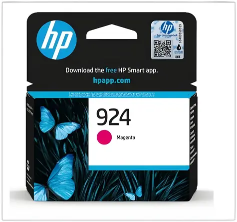 HP 4K0U4NE 924 purpurová / Originální cartridge / 400 stran / OfficeJet Pro 8122e, 8132e
