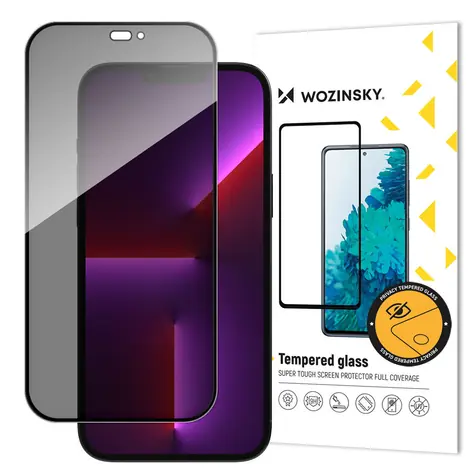 Wozinsky Privacy Glass černá / Ochranné sklo / Privacy filtr / Apple iPhone 15 Pro