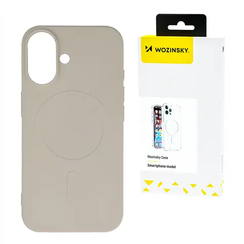 Wozinsky Silicone Case MagSafe béžová / Ochranný kryt pro Samsung Galaxy S25+ / Silikonový / Magnetický