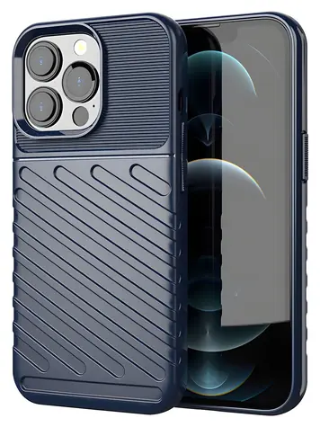 Hurtel Thunder modrá / Kryt pro Apple iPhone 13 Pro / Odolné TPU pouzdro / Flexibilní