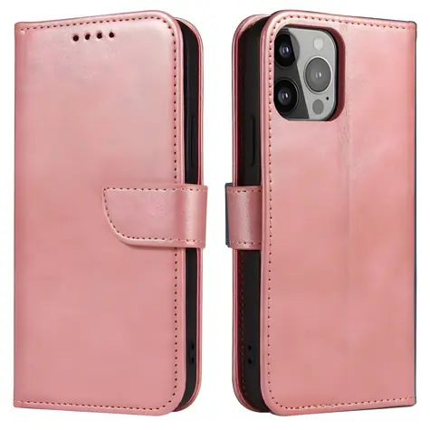 Hurtel Magnet Case pro Samsung Galaxy S23 růžová / Pouzdro / Flipové / Peněženka / Stojánek