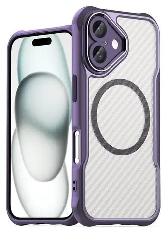 Hurtel Leading Series MagSafe fialová / Kryt / Apple iPhone 16 Plus / Silikon