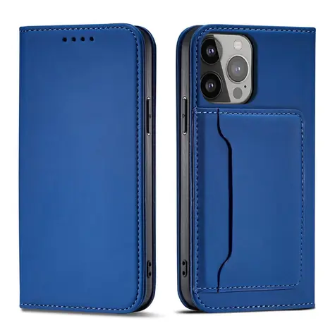 Hurtel Magnet Card Case pro Samsung Galaxy S23+ modrá / Pouzdro / Flipové / Magnetické zavírání / Peněženka se stojánkem