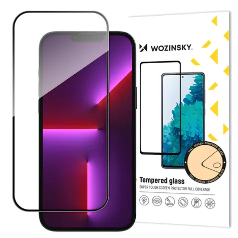 Wozinsky Tvrzené sklo s rámečkem pro Apple iPhone 15 Pro černá / Ochranné sklo / Full Glue / case friendly