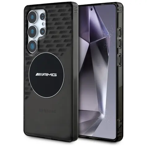 Mercedes AMG Transparent Rhombs transparentní černá / Zadní kryt / MagSafe / pro Samsung Galaxy S25 Ultra