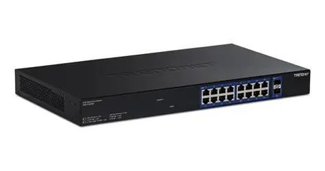 TRENDnet 18-portový Multi-Gig switch / Switch / 16x 2.5G RJ-45 / 2x SFP+ / Fanless / Managed