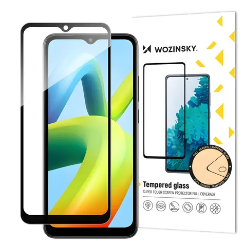 Wozinsky Full Glue Ochranné tvrzené sklo pro Xiaomi Redmi A1+ černá / lepení přes celý displej / 9H