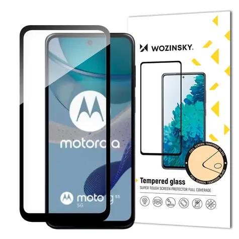 Wozinsky Full Glue Tempered Glass černá / Ochranné tvrzené sklo / Motorola Moto G53 / Lepení přes celý displej