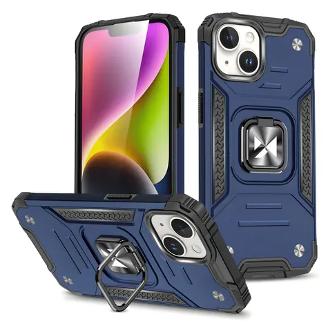 Wozinsky Ring Armor kryt pro Apple iPhone 15 Plus modrá / Kryt / Odolný / S prstencovým úchytem