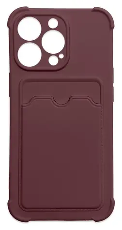 Hurtel Card Armor Case malinová / Pouzdro pro Xiaomi Redmi Note 9 / silikonové / se slotem na kartu / Air Bag