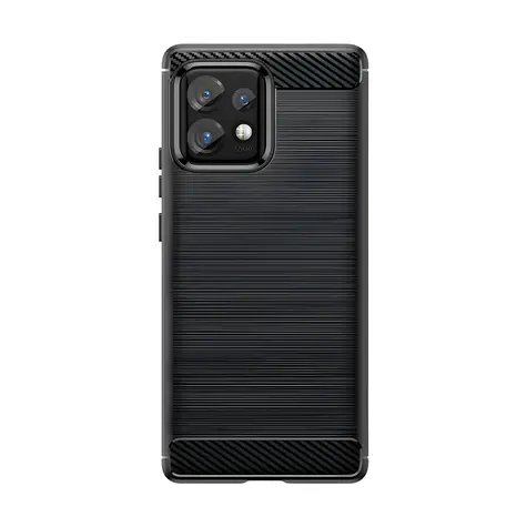 Hurtel Carbon Case pro Motorola Edge 40 Pro černá / Kryt / Karbonový vzhled