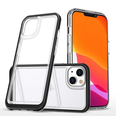 Hurtel Clear 3in1 čirá, černý rámeček / Kryt / Apple iPhone 14 Plus / Silikonový 3v1