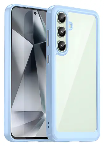 Hurtel Outer Space čirá, modrý rámeček / Ochranný kryt / Gelový rámeček / Samsung Galaxy S24 FE