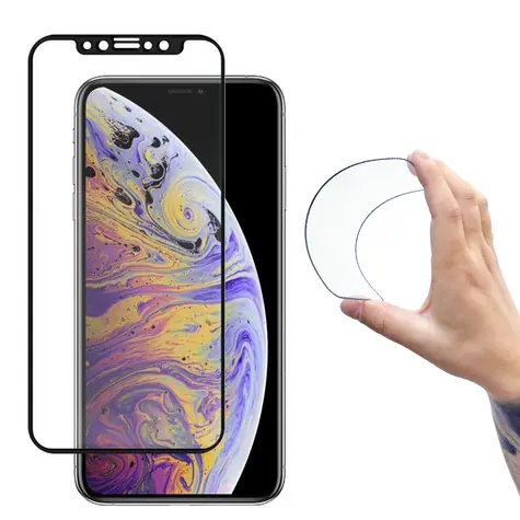 Wozinsky Full Cover Flexi Nano transparentní / Hybridní sklo / iPhone 14 Max, 13 Pro Max / s rámečkem