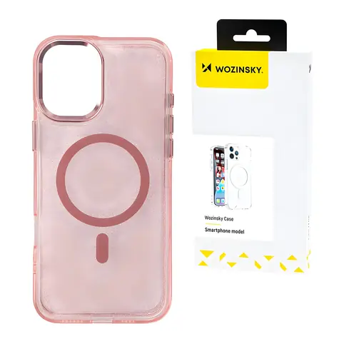 Wozinsky Glitter Case MagSafe růžová s třpytkami / Ochranný kryt pro Samsung Galaxy S25+ / Třpytivý / MagSafe