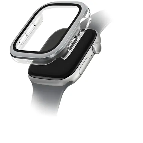 UNIQ Voute stříbrná / Pouzdro s tvrzeným sklem / Apple Watch 10 46mm