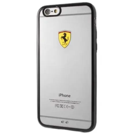 Ferrari FEHCP6LBK transparentní/černá / Pouzdro / Apple iPhone 6/6S Plus