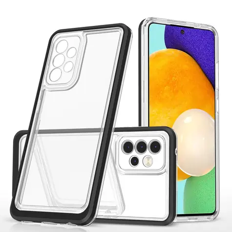 Hurtel Clear 3in1 Case černá / Kryt / Samsung Galaxy A73 / Gelový, 3v1