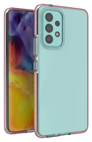 Hurtel Spring Case světle růžová / Kryt / Samsung Galaxy A73 / gelový TPU s barevným rámečkem