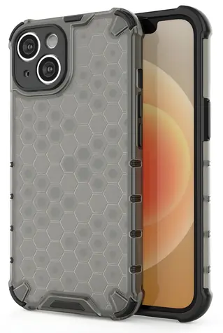 Hurtel Honeycomb Armor kryt pro Apple iPhone 14 černá / Kryt / Voštinový vzor / Odolný hybrid