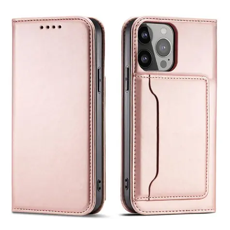 Hurtel Magnet Card Case pro Samsung Galaxy S23+ růžová / Pouzdro / Flipové / Peněženka / Magnetické zavírání