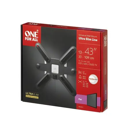 One For All Ultraslim Flat WM6211 černá / Držák TV na stěnu / 13-43