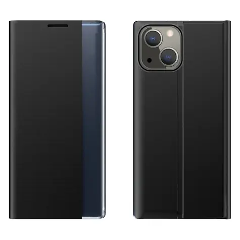Hurtel Sleep Case pouzdro typu kniha pro Apple iPhone 13 mini černá / Pouzdro typu kniha / Smart Window