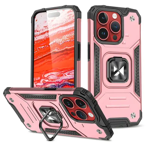 Wozinsky Ring Armor pro Apple iPhone 15 Pro Max zlatá / Ochranný kryt / Otočný kroužek
