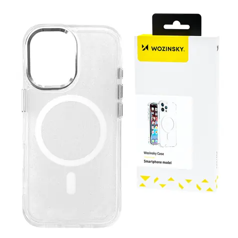 Wozinsky Glitter MagSafe transparentní s třpytkami / Zadní kryt / pro Samsung Galaxy S25+
