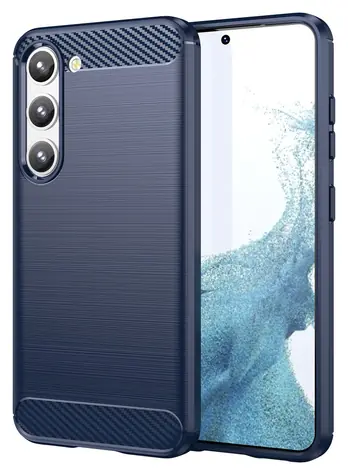 Hurtel Carbon pouzdro pro Samsung Galaxy S23+ modré / Pouzdro / Silikonové / Karbonový vzor