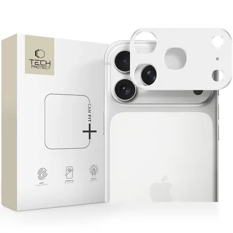 Tech-Protect Camalloy Fit+ stříbrná / Ochranný kryt fotoaparátu / Apple iPhone 17 Pro Max