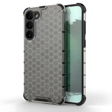 Hurtel Honeycomb Case armor kryt pro Samsung Galaxy S23+ černá / Kryt / Hybridní / Odolný