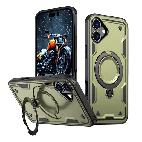 Hurtel Hybrid Armor Trendy zelená / Kryt / Apple iPhone 16 Plus / MagSafe
