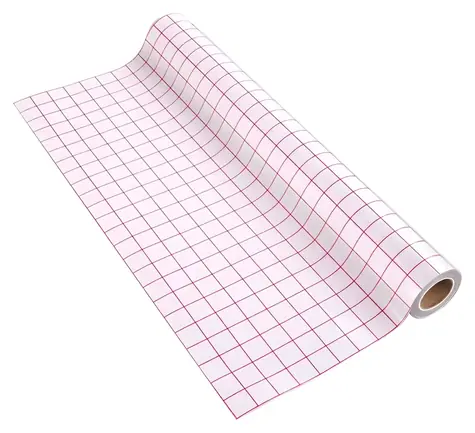 HTVRONT Přenosová páska pro vinylové fólie červená / Přenosová páska / 30,5 × 300 cm / Střední přilnavost