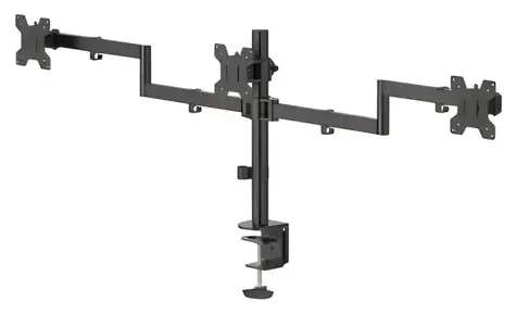 Hama stolní držák pro 3 monitory černá / Stolní držák pro monitor / do 27