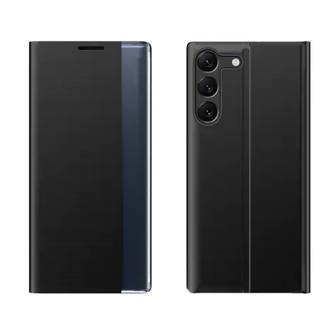 Hurtel Sleep View pouzdro pro Xiaomi POCO C65/Redmi 13C černé / Pouzdro / Flip s okénkem