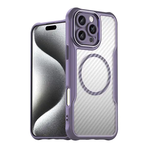 Hurtel Leading Series fialová / Pouzdro / Apple iPhone 16 Pro / Silikonové / MagSafe
