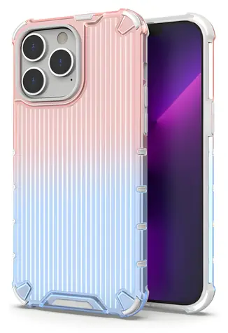 Hurtel Ombre Protect Case růžová/modrá / Kryt / Apple iPhone 13 Pro / zesílené provedení