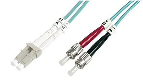 OPTIX LC-ST / Optický patch cord / 50/125 / OM3 / duplex / 1 m